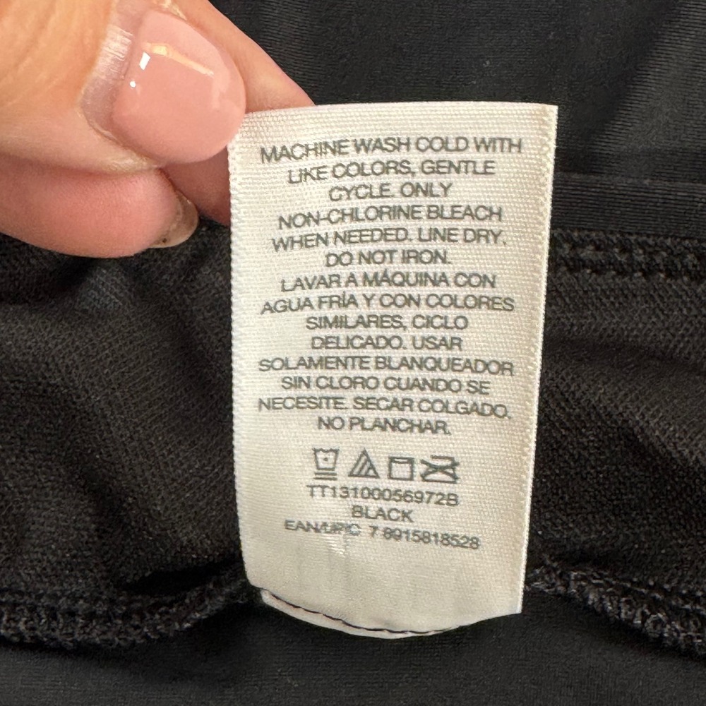 Time and Tru Women's Size XL 16/18 Black Ruched Side Drawstring Swim Skirt - Picture 5 of 7